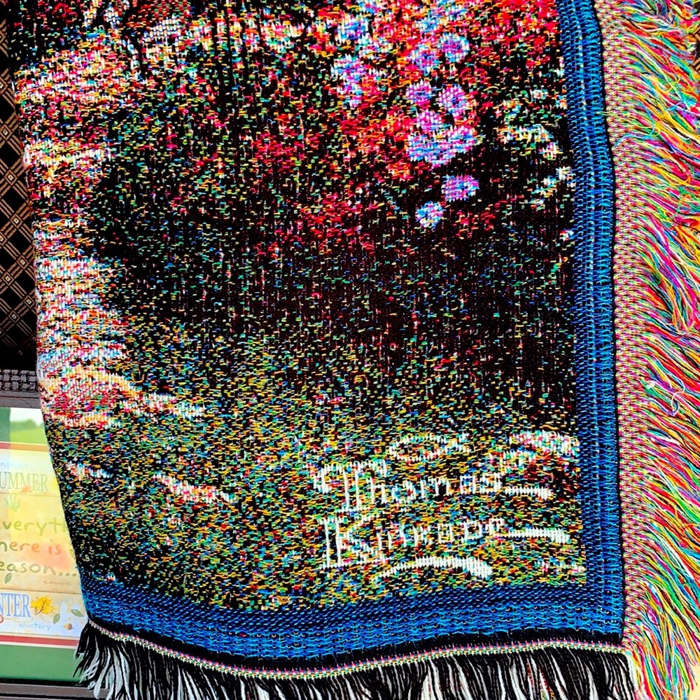 Vintage Thomas Kinkade Tapestry throw light